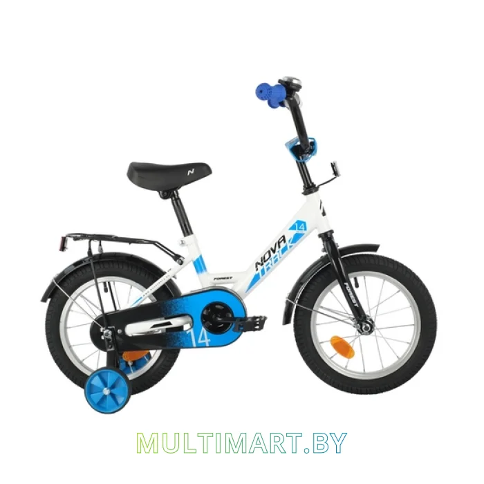 Детский велосипед Novatrack Forest 141FOREST.WT21 (белый/синий, 2021)